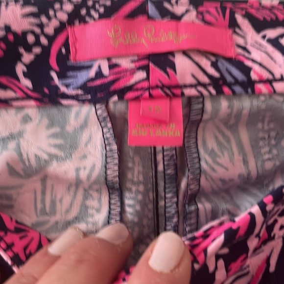 Lilly Pulitzer full length stretch pants size 12 - Picture 3 of 4